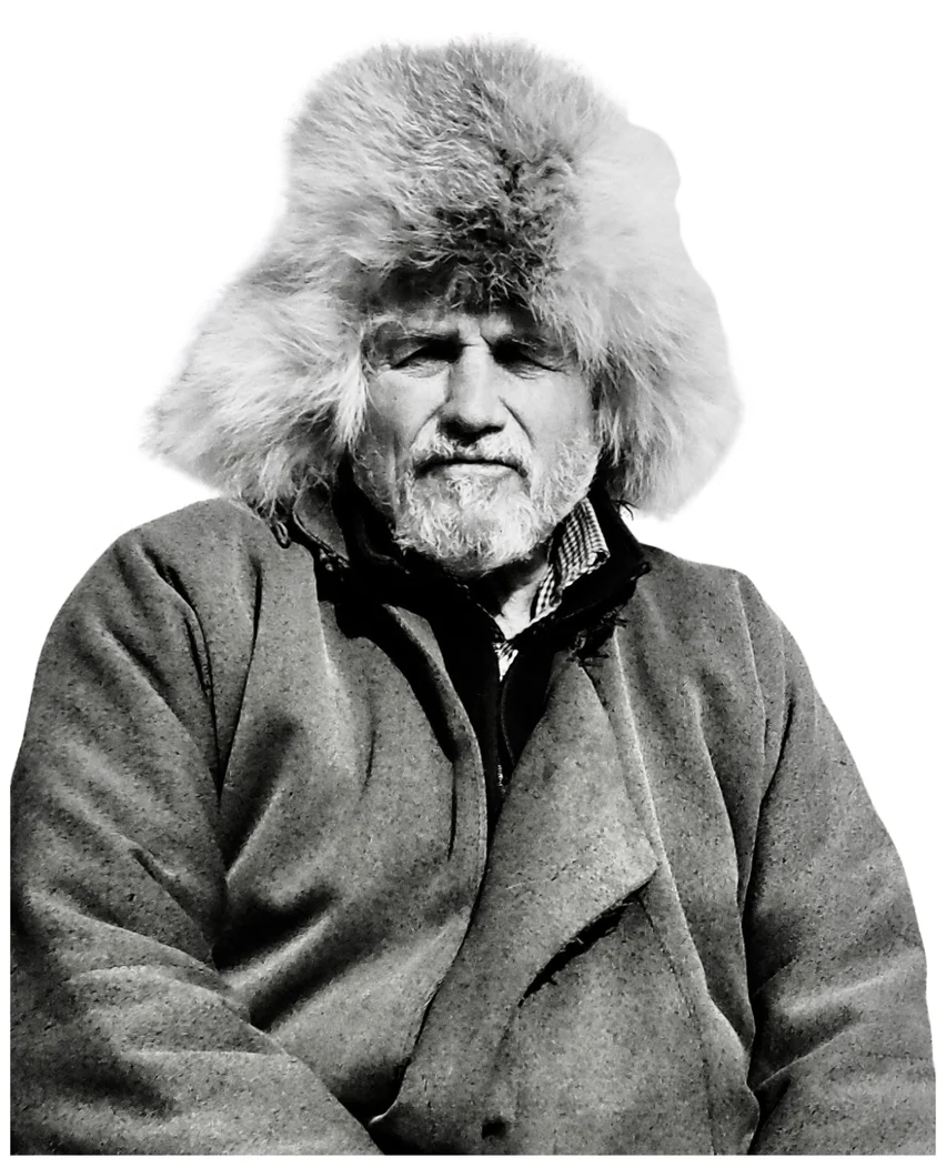 Anthony Willoughby, co-founder of Dupoto, in a fur hat