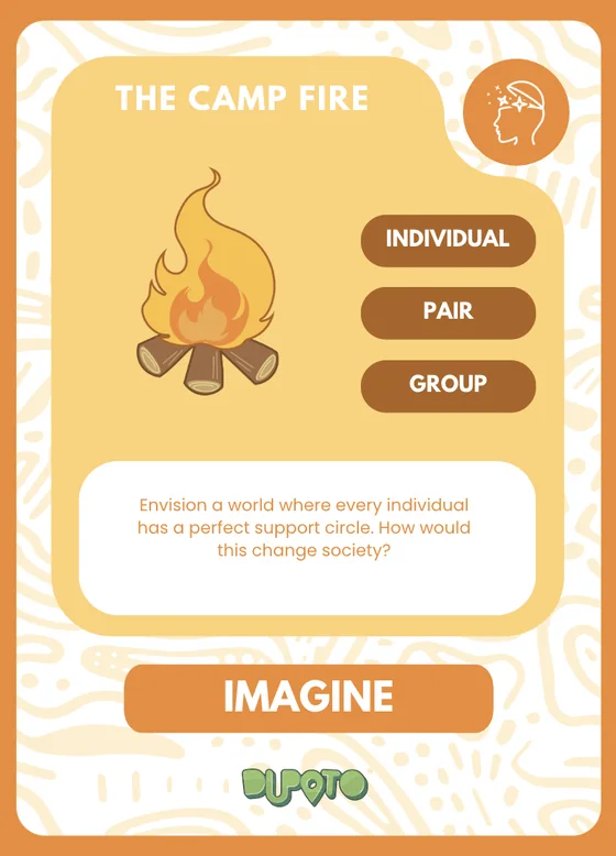 The Campfire challenge card: Imagine