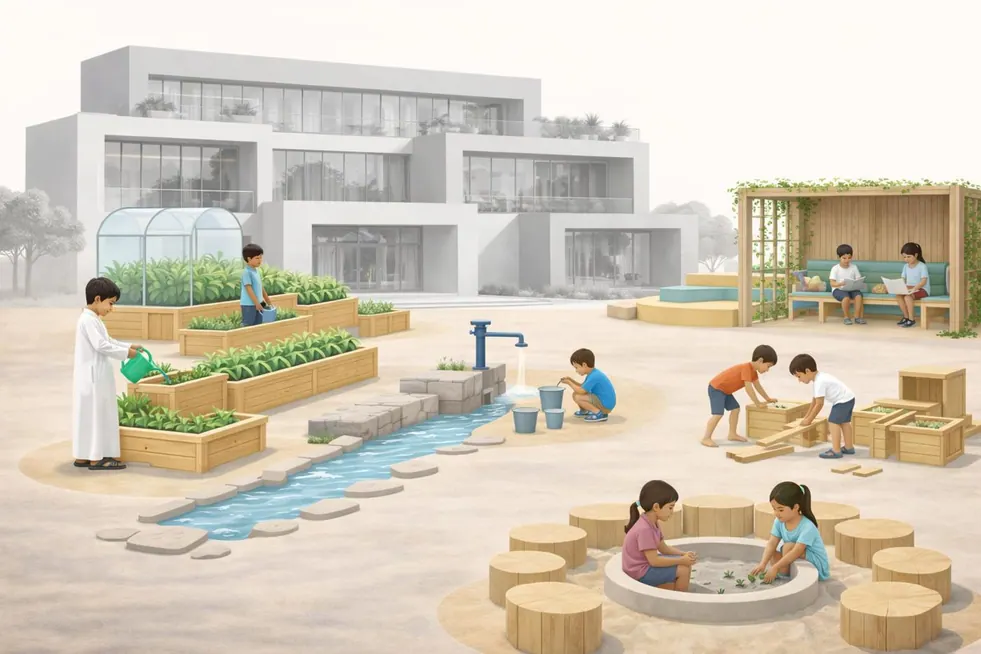 Concept render of outdoor learning zones